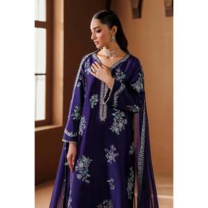 Embroidered Satin <b>Sheesha</b> Silk Fabric PR-1284 - Product Image 6