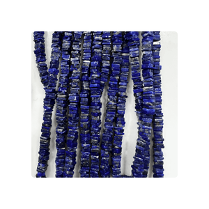 Venta al por mayor Premium Natural Bio-Lapislázuli cuentas de cristal 4mm forma cuadrada Heishi aprox. 6-8MM Tamaño Alif International Certified - Product Image 1