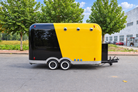 Camion de cuisine mobile avec cuisine complète pour pâtisserie, gaufres, crêpes, et vente de nourriture de rue en extérieur
