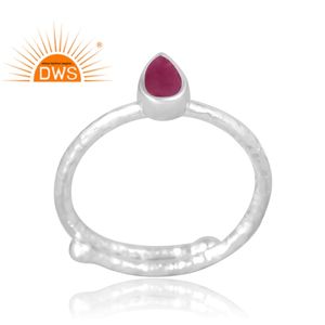 แหวนพลอยทับทิมธรรมชาติทำจากเงินสเตอริง925สินค้าขายดีล่าสุดเครื่องประดับตามสั่งสำหรับเป็นของขวัญสำหรับผู้หญิง - Product Image 1