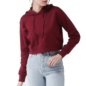 Sudaderas Cortas de Felpa para Mujer, de Excelente Calidad, Lisas, con Capucha, Personalizables con Logotipo, Estilo Urbano, de Secado Rápido y Transpirables - Product Image 4
