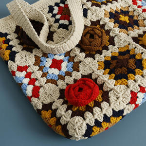 Sac à bandoulière en crochet tendance, léger, style féminin, sac en crochet pour femmes, design bohème, sac à bandoulière - Product Image 6