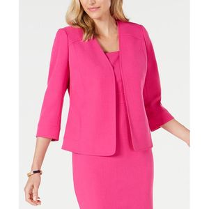 Giacca da Lavoro Aperta sul Davanti per Donna Kasper in Poliestere Rosa, Aderente e con Tasche, Taglia M - Product Image 1