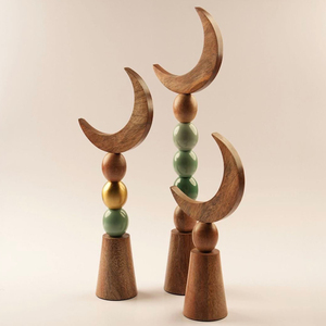 Décoration de table de fête pour Ramadan Kareen EID Mubarak, minaret en bois pour décoration de bureau et de fête, différentes tailles - Product Image 1