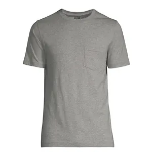 メンズプレミアムコットンジャージークルーネックプレーン & ヘザーポケットTシャツメンズ半袖ポケットTシャツTシャツ