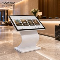 AOOWHAO OEM ODM Kiosco de Información de Autoservicio con Pantalla Táctil IR 4K de 32 Pulgadas, Horizontal, para Centros Comerciales y Salas de Exposiciones
