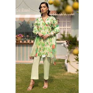 ชุดเดรสลำลองไม่มีตะเข็บสำหรับผู้หญิงชุดเดรสสไตล์ปากีสถานและอินเดีย - Product Image 4