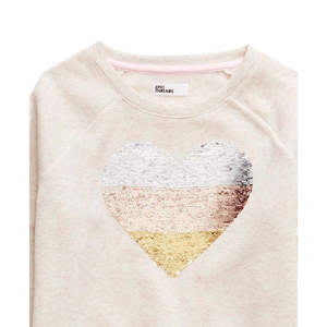Felpa Invernale per Bambine Epic Threads, Bianca Taglia Media con Motivo a Cuori Paillettati su Jersey, Felpa con Cappuccio per Ragazze Più Grandi - Product Image 2