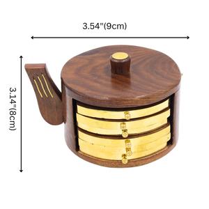 Juego de 4/5 piezas de calidad superior, soportes cuadrados de bambú personalizados, posavasos lisos de madera natural de piedra, almohadillas a granel - Product Image 2