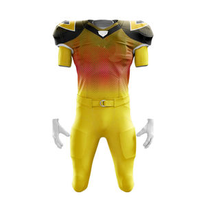 Uniforme rembourré de football américain de style personnalisé de haute qualité Ensemble de pantalons en jersey taille XL Maillot de football à manches courtes avec design personnalisé - Product Image 2