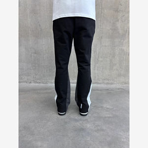 กางเกงผู้ชายสีเงินมันวาวแบบลำลองของผู้ชายผ้าขนสัตว์น้ำหนักเบาพร้อมเอวยางยืดหนาปานกลางย้อมธรรมดาตามสั่ง - Product Image 6