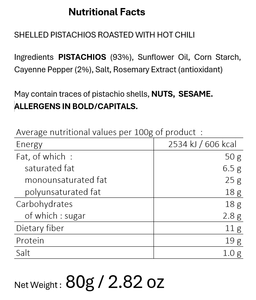 Pistachos Tostados y Pelados Artesanales Franceses Finuts con Chile Picante, Paquete de 80g de Alta Calidad, Sin Aceite de Palma, Sin Aditivos, Sabor Intenso - Product Image 3