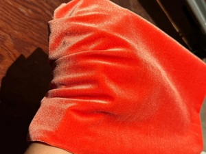 Venta al por mayor 116 '' / 294 cm de ancho tela de terciopelo naranja por yarda, tela de terciopelo para vestidos, ropa disfraces Scrunchies, lazos artesanales - Product Image 2