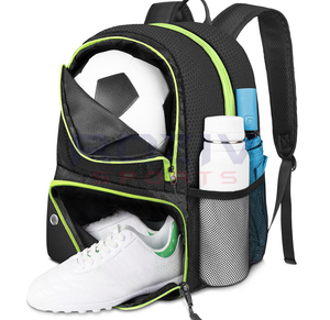 Sac de sport unisexe en polyester OEM pour le football, la natation, la salle de sport, les voyages, sac à dos avec porte-ballon séparé, logo personnalisé - Product Image 1