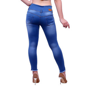 Pantalon en jean Slim pour femme, sans couture, pleine longueur, confortable, tenue de fête, Jeans pour adultes - Product Image 4