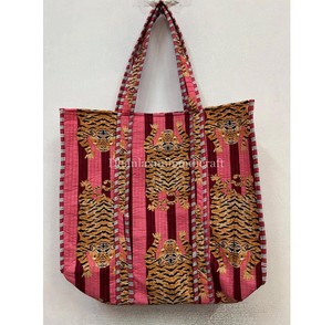 Bolsos de mano de algodón hechos a mano a la moda para viajes de verano 100% tela de algodón suave con dos asas nueva colección - Product Image 5