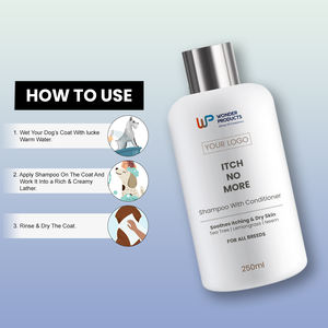 OEM/ODM 2-in-1 Silicone Ceramic Pet Grooming <b>Set</b> 250ml Dog <b>Shampoo</b> <b>Conditioner</b> Natural Ingredients No Itch Wholesale Gift for - Product Image 4