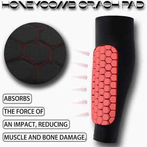 Protège-tibias de football pour enfants, jeunes et adultes, manchon de compression pour mollet avec coussinets en nid d'abeille, calfr léger - Product Image 4