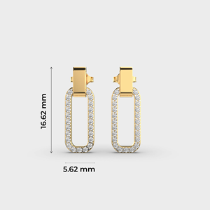 Boucles d'oreilles de mariage stylisées en diamant Moissanite argent 925 de luxe moderne Design romantique rond pour les femmes modernes - Product Image 1