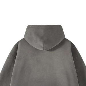 Los más vendidos hombres ácido lavado gota hombro negro cremallera sudaderas con capucha 100% algodón polar en blanco liso frente bolsillo hecho en Pakistán - Product Image 3