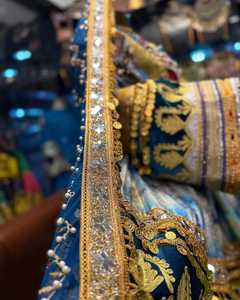 เดรสแม็กซี่สไตล์วินเทจแบบจีบปักทำมือสำหรับผู้หญิงแขนยาวปรับแต่งสีได้สินค้ามาใหม่ - Product Image 4