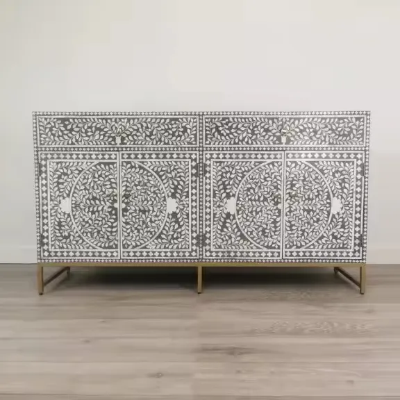 Kusum Art Bone Inlay Console Stools Ottomans and table with customized to decor your beautiful place from India1