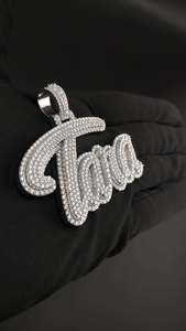 Silver VVS1 Moissanite Pendant 9ctw Custom Tara <b>Charm</b> 925 Sterling Silver Iced Out Hip Hop Customized Jewelry for Gift - Product Image 3