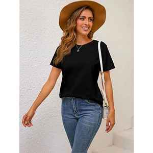 Camiseta de Verano Extra Grande de Algodón con Logotipo Personalizado para Mujer, Estilo Holgado, Informal, Ropa de Calle, Talla Grande - Product Image 2