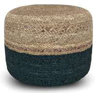 Pouf tressé en jute pour la décoration intérieure, coussin de sol réglable fait main au design traditionnel, repose-pieds ottoman personnalisé pour salon