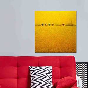 ภาพพิมพ์บนผ้าใบ: ศิลปะทุ่งนาข้าว, ภาพแขวนผนังสมัยใหม่, ภาพพิมพ์แบบห่อสำหรับตกแต่งแกลเลอรี - Product Image 1