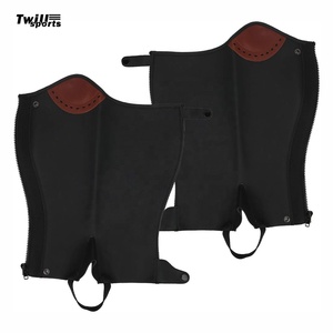 Custom Manufacturer Horse <b>Riding</b> Products Men Synthetic Leather Horse <b>Riding</b> 2024 High Quality Half <b>Chaps</b> - Product Image 3