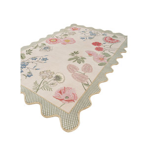 พรมขนสัตว์ถักมือสีเบจและสีน้ำตาลลายดอกไม้ รุ่น Akwl-9006 จาก Jardins Du Monde เหมาะสำหรับห้องนั่งเล่น ห้องโถง หรือพื้นที่สำหรับวัยรุ่น - Product Image 2