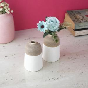 Florero de cerámica hecho a mano indio de diseño moderno para decoración de hogar y oficina florero elegante al por mayor - Product Image 2