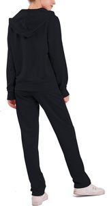 Conjunto Deportivo de Invierno para Mujer al por Mayor, de Alta Calidad, Transpirable, Ligero, de Poliéster/Algodón, Pantalones Deportivos con Capucha y Cordón Ajustable - Product Image 3