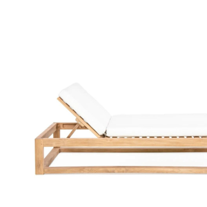 Tumbona Moderna de Madera Maciza para Exteriores, Venta al por Mayor de Fábrica, para Sala de Estar y Uso en Villas, Cojines Resistentes a los Rayos UV para Piscina y Playa - Product Image 3