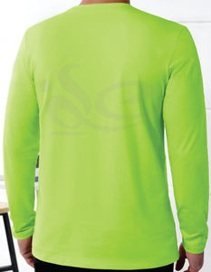 Camiseta ajustada de cuello redondo de algodón 100% para hombre, comodidad antiarrugas, opción de logotipo personalizado, ropa de calle transpirable, sólida, larga y delgada - Product Image 5