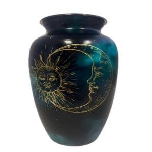 High Quality Aluminium Cremation Urn Wtih Light Purple Beautiful <b>Sticker</b> Unique Look Cremation Urn for Human Ashes - Product Image 4