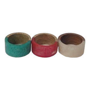 Fashionable Colorful Resin Wood Napkin Rings Set Customized Elegant Tabletop Holders Napkins Wood Crafts Wooden Boxes <b>Wall</b> <b>Signs</b> - Product Image 1