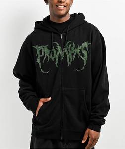 New Arrival High Quality Men's Hooded Zipper Hoodies Winter Casual Breathable <b>Fabric</b> With Rhinestone Design - Product Image 1