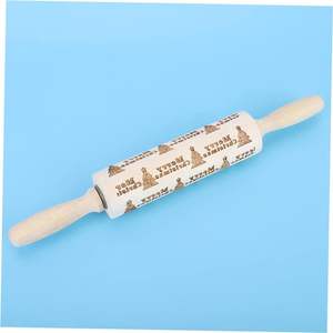 Essential Christmas <b>Baking</b> Tools <b>Set</b> - Wooden Rolling Pin with Cake <b>Baking</b> Supplies for Fondant Pasta and Pastry - Perfect Bakin - Product Image 4