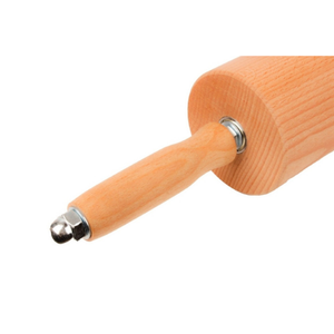 Rouleau à pâtisserie professionnel en bois de hêtre avec roulements à billes, finition poncée, 60/70/80 cm, grand rouleau à pâte, vente en gros, logo personnalisable - Product Image 1