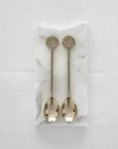 Ensemble de couverts de cuillères à salade de serveur en acier inoxydable conçu de haute qualité pour l'utilisation de restaurant à domicile outils de cuisine de qualité - Product Image 1