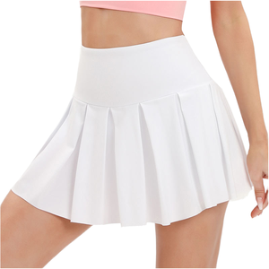 Falda Deportiva de Tenis para Mujer con Shorts Integrados, Plisada, Cintura Alta, Spandex/Poliéster, Elástica en 4 Direcciones, Transpirable y Absorbente de Humedad, MOQ Bajo - Product Image 1
