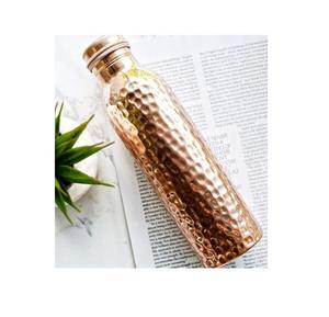 Bouteille d'eau en cuivre pur Good Look 34 Oz Extra Large-Récipient en cuivre pour le yoga bouteilles en cuivre pur martelé antiques - Product Image 4