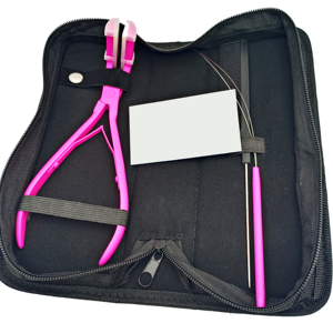 Kit de herramientas de rebordear y extensión de cabello personalizable profesional, alicates atados a mano, aguja de acero inoxidable, OEM/ODM - Product Image 1