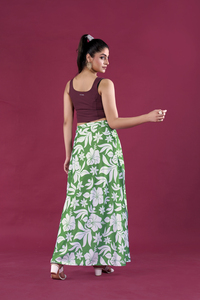 Falda Larga Estilo Occidental para Mujer, Cómoda, Talla Única, con Decoración de Cinturón, Hecha de Material Resistente - Product Image 2