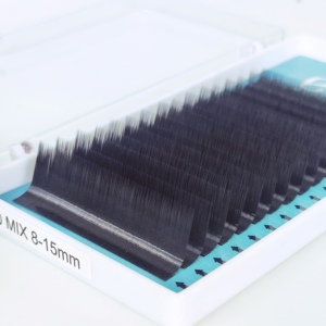 OEM personalizado de alta calidad PBT fibra terciopelo pestañas Vietnam Faux Mink extensiones de pestañas volumen clásico pestañas 0,15mm de espesor - Product Image 1