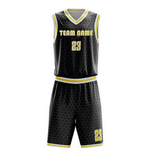 Uniformes de basketball pour hommes de qualité supérieure, séchage rapide, 100% polyester, design personnalisé, respirant, appliqué, transfert thermique, sport - Product Image 2