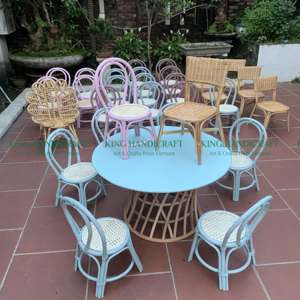 Best Seller Modern Design Baby Rattan <b>Chair</b> Handmade <b>Kids</b> Dining Set for Outdoor Patio for Hotels - Product Image 1
