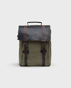 Sac à dos en toile et cuir, sac à dos de voyage en plein air, randonnée, école, sac à dos pour ordinateur portable, OEM ODM, logo personnalisé, LCBP-0012 - Product Image 6